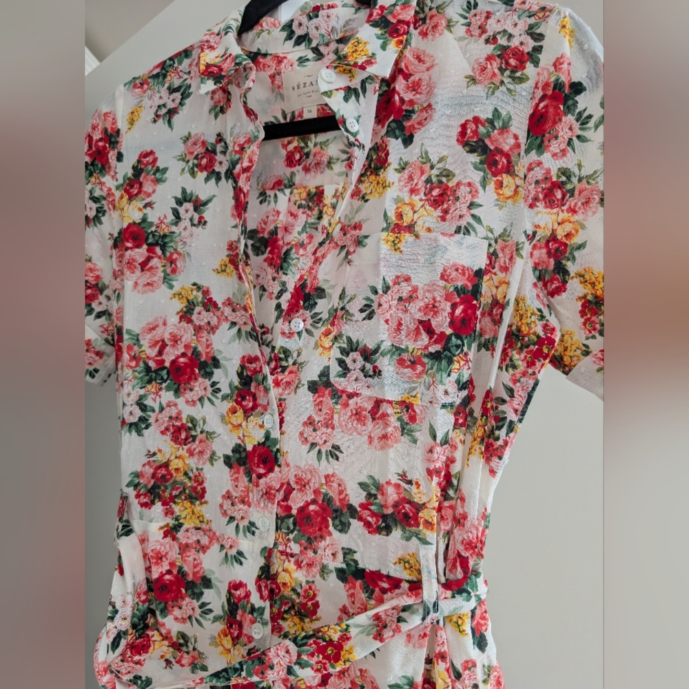 NWOT Sézane Adèle Floral Dress- Size US2 - Picture 5 of 9